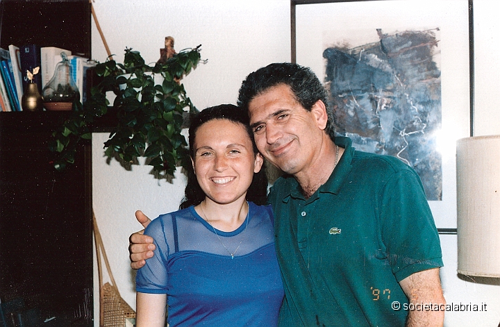 Con la figlia Emilia, 1997