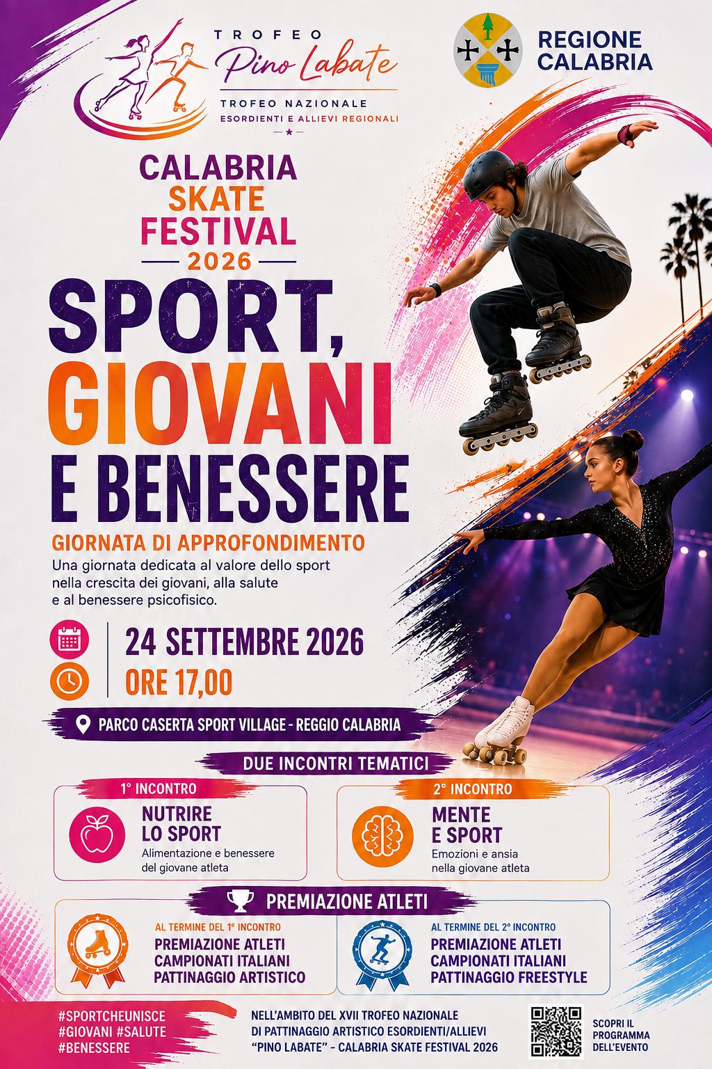 Locandina «Sport, Giovani e Benessere» – giornata di approfondimento del 24 settembre 2026 al Parco Caserta Sport Village